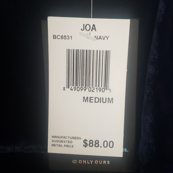 J.O.A. Velvet Ruffle One Shoulder Shirt - Picture 5 of 6